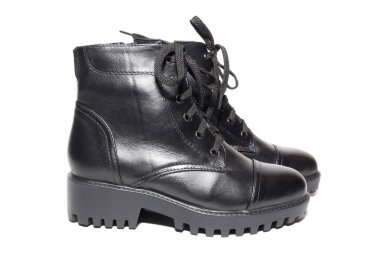 Kadın kış deri ayakkabı