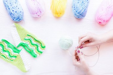 Kız çorap örgü iğneleri dokuma kumaşlar