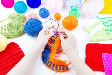 Kız çorap örgü iğneleri dokuma kumaşlar