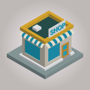 İzometrik simgesi arka plan yaratıldı mobil, Web, dekor, ürünler, uygulamalar baskı saklayın. Vektör çizim
