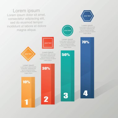 İşletme dairesi, 3D tasarım grafiği. Bilgi grafikleri.