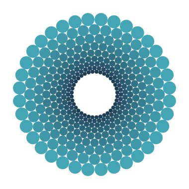 Beyaz arkaplan üzerindeki mavi noktalar soyut arkaplan vektör çizimi