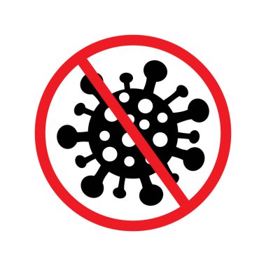 Koronavirüsü imzalayın. Koronavirüsü durdurun. Coronavirüs salgını. Coronavirus tehlikesi ve halk sağlığı risk hastalığı ve grip salgını. Tehlikeli hücreli pandemik tıbbi konsept.