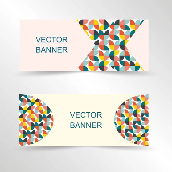 Set of geometric banner, website banner template design. Landing page design , promotion banner , advertising. Easy to use and customize. Vector Illustration