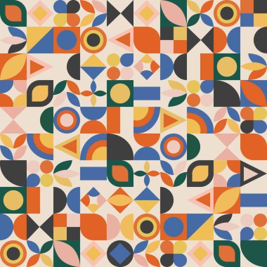 Basit şekilli, minimalist geometrik, pürüzsüz desen. vektör illüstrasyonu