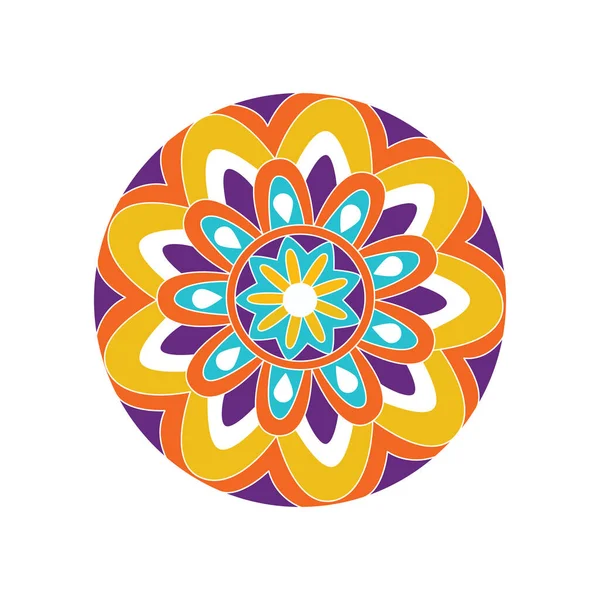 Mandala garabato dibujado a mano vectorial . — Archivo Imágenes Vectoriales