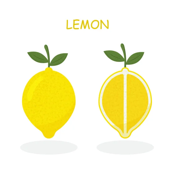 新鮮なレモンの果実 ベクトルイラストのコレクション — ストックベクタ