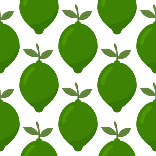 Lime sömlös vektor mönster. Fruktbakgrund. vektor illustration — Stock vektor