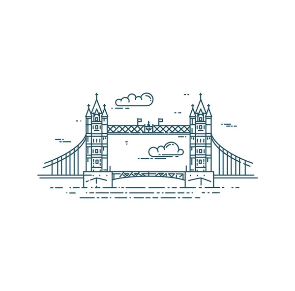 Ponte da torre em Londres. —  Vetores de Stock