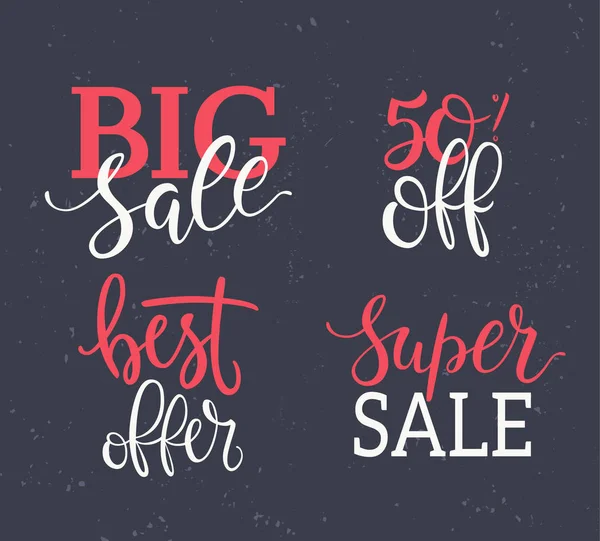 Sale vector Inscriptions set. — Stock Vector