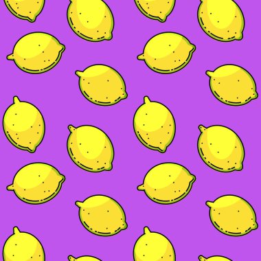 Parlak sarı limon seamless modeli.