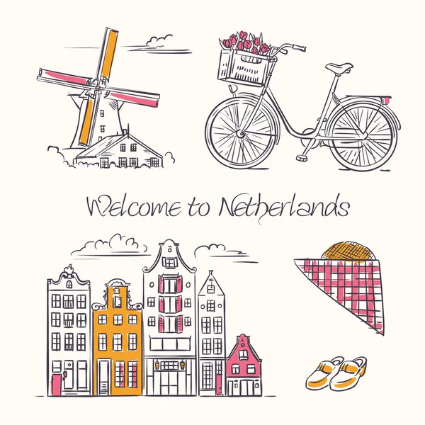 Amsterdam sembolleri yarım yamalak tarzı.