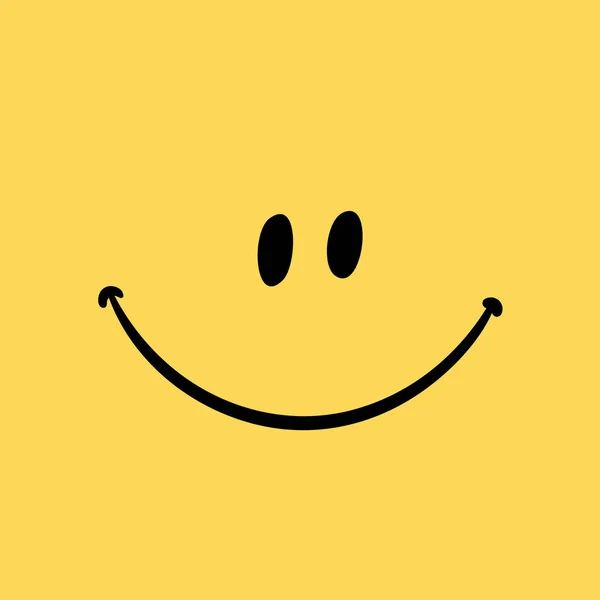 Sonriente plantilla de vector emoticono en amarillo Vector de stock