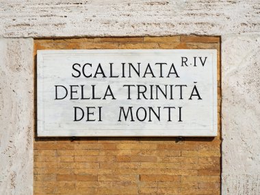 Roma İtalya merdiven Trinity dağlar imzalamak