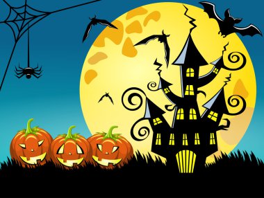 Halloween geceler yatay arka plan