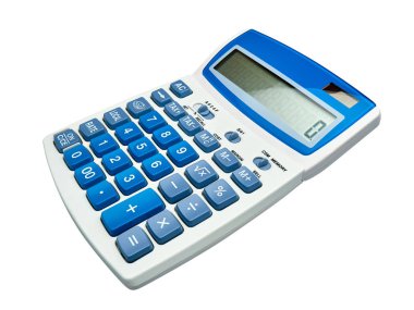 İzole hesap makinesi yan görünüm