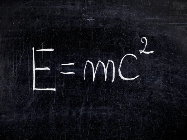 Formula Emc2 theory Relativity balckboard chalkboard — Stock Photo, Image