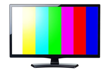 ekran izlemek tv retro video izole renkli çubuklar ile