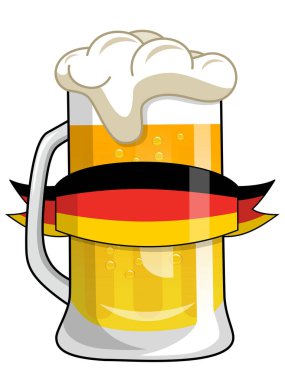 Alman bira bardağı izole