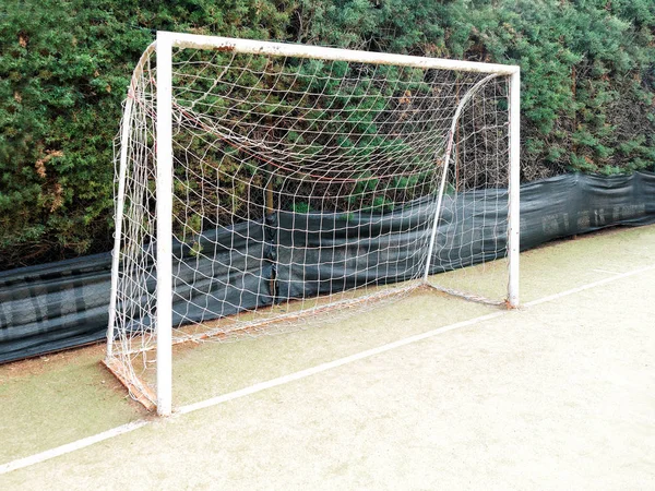 Objetivo do futebol vazio — Fotografia de Stock