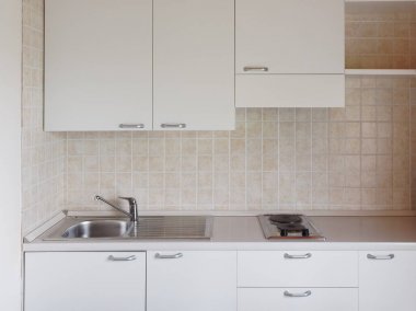 Yeni modern mutfak closeup iç