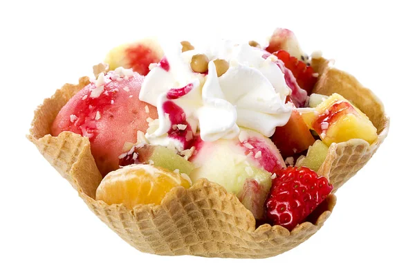 Meyve dondurma Waffle kase