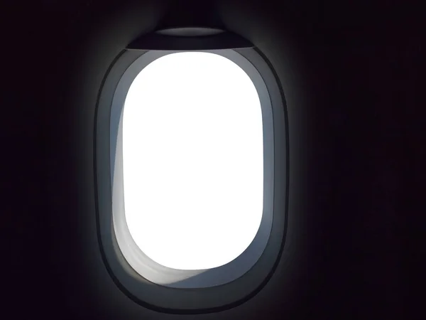 Blank airplane porthole — Stock Photo, Image