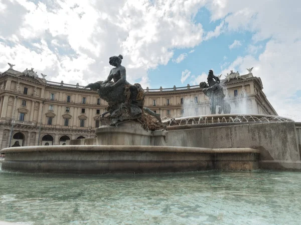 Fuente Naiads Plaza de la República Roma — Foto de Stock