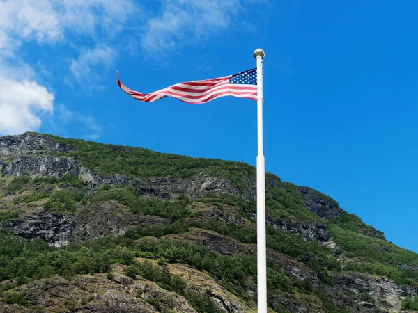 Acenando EUA bandeira da América — Fotografia de Stock
