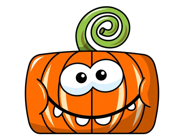 Funny pumpkin charakter, samostatný — Stockový vektor