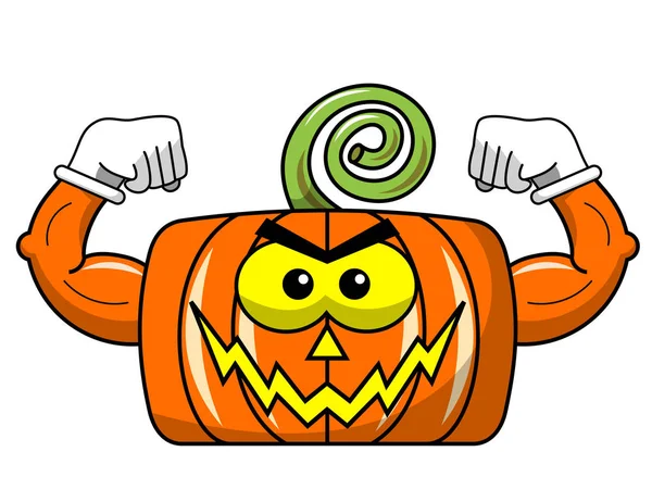 Cadılar Bayramı Balkabağı izole kas gösterilen tehdit kare