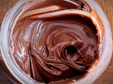 Çikolatalı fındık krema TOPVIEW closeup olabilir