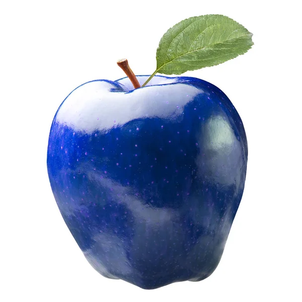 Нездоровое голубое яблоко изолировано — стоковое фото
