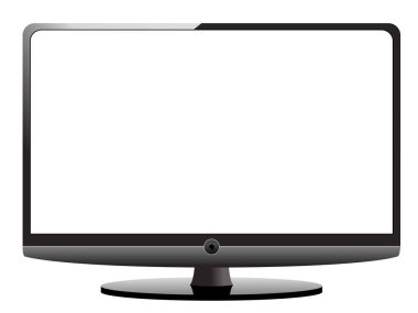 Modern teknoloji düz Tv ya da televizyon stand ve boş scr