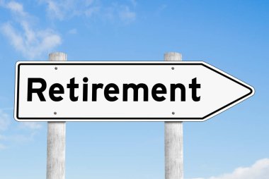 Emeklilik tabelasını yön gökyüzü