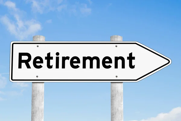 Retirement signpost direction sky — Stock Photo, Image