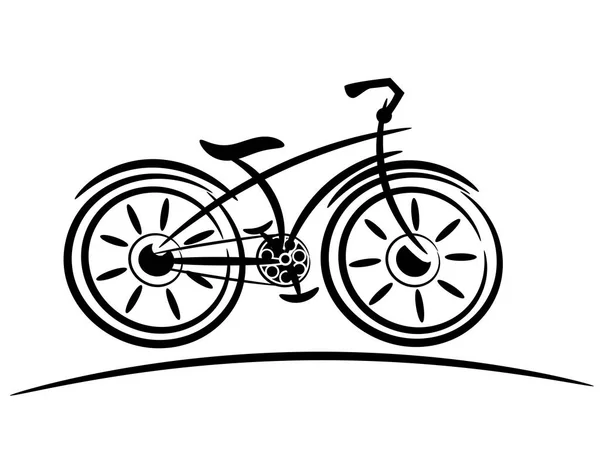 Cyklistické volné skica, samostatný — Stockový vektor
