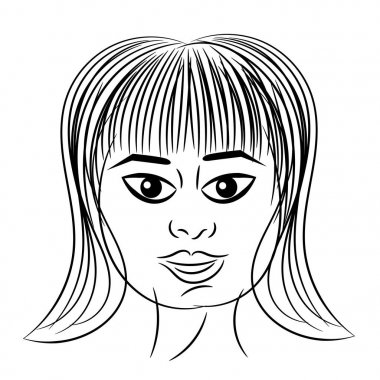 izole kadın portre şişkin baş