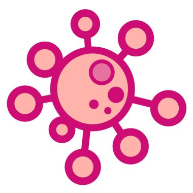 Virüs veya bakteri hücreleri karikatürü izole edildi