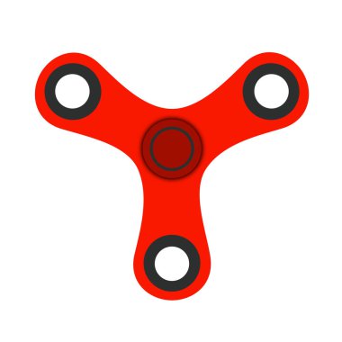 Kırmızı dönen oyuncak beyaz vektörde izole edildi.