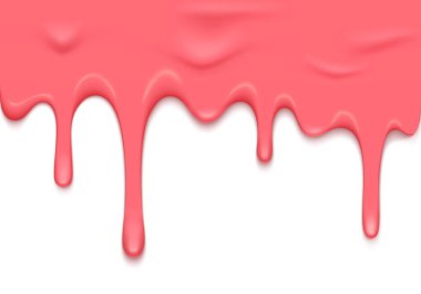 Pembe Balçık Damlayan Vektör Sınırı. Dribble Slime Çizimi