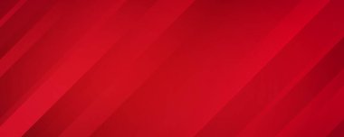 Çizgili Kırmızı Arkaplan. Vektör Asgari Yatay Sancak