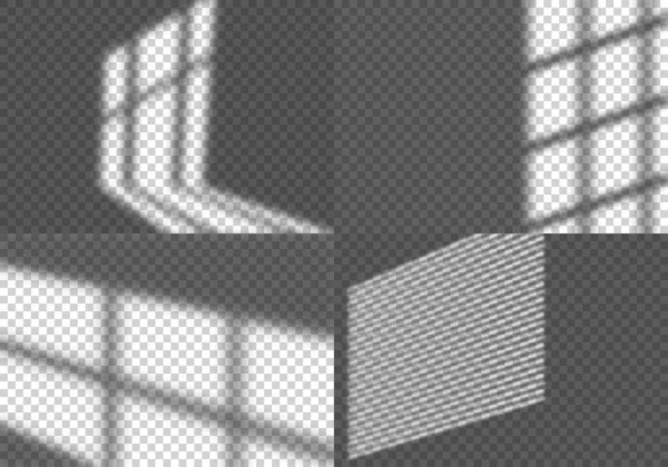 Abstrakte Hintergründe mit Licht aus dem Fenster an der Wand. Vektor-Attrappen mit Schatten-Overlay — Stockvektor