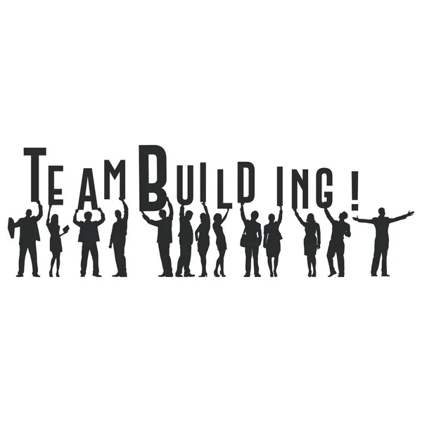 Teambuilding Med Människor — Stock vektor