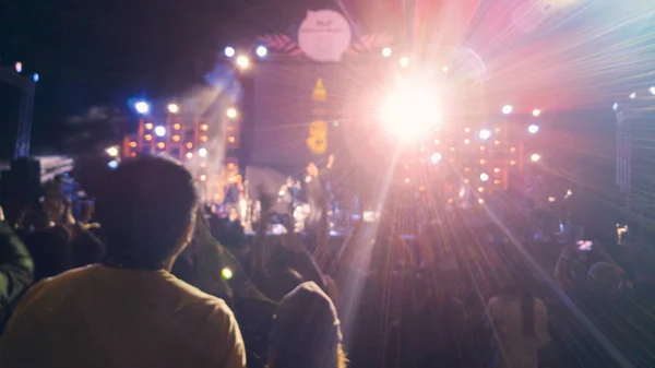 Silhouette della folla dei concerti — Foto Stock