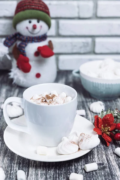 Horká čokoláda s marshmallows — Stock fotografie