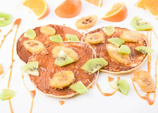 Pancakes isolated on a white background. — Stock Photo, Image