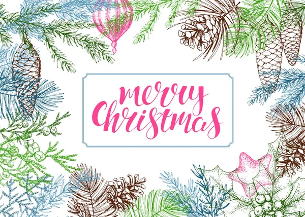 Christmas vector greeting card. — Stock Illustration Christmas vector greeting card. Royalty Free Stock Illustrations