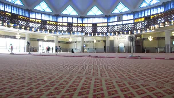 Masjid Nasional Malaysia, Kuala Lumpur (Masjid Negara), sekitar Januari 2017 — Stok Video