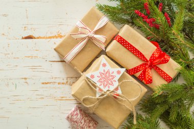 Dekoratif kutularına Noel hediyeleri